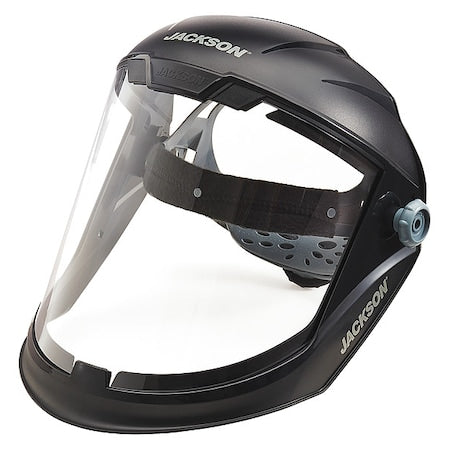 Face Shield, Clear Visor, Polycarbonate, Ratchet Suspension, Anti-Fog Lens