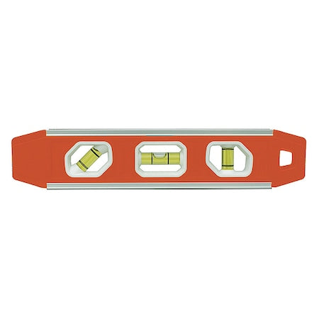 Torpedo Level, 9" L, 3 Vials