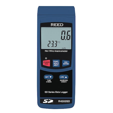 Data Logging Hot Wire Thermo-Anemometer