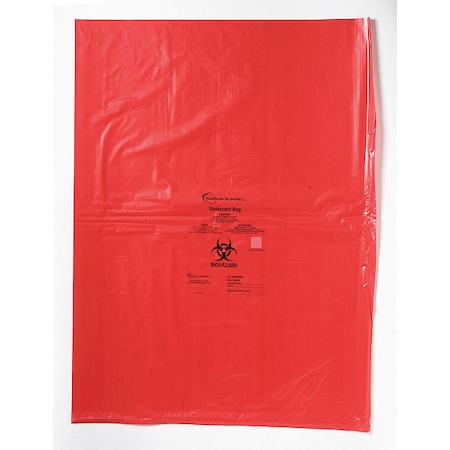 Biohazard Bags, Red, PK500