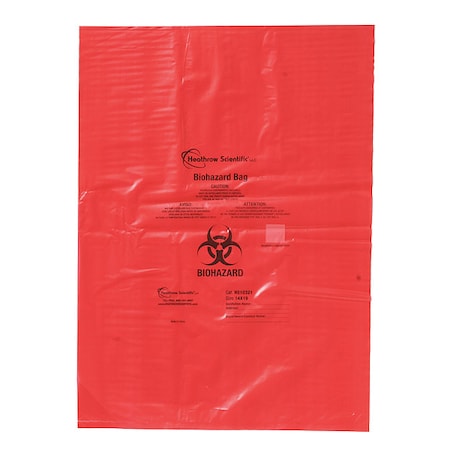 Biohazard Bags, Red, PK200
