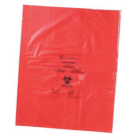 Biohazard Bags, Red, PK200