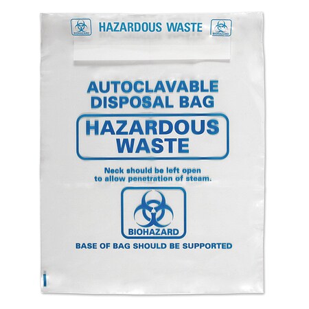 Biohazard Bag, 23 5/8in L, 16 1/4inW, PK200