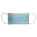Disposable Face Mask, 3-Ply, Dual, Non-Adj. Strap, Nose Clip, Flat-Fold, Blue, PK50