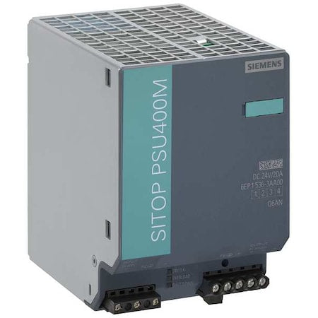 DC to DC Converter, 600V DC to 24V DC, 480VA, 0 Hz, DIN Rail
