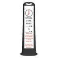 Vertical Panel Channelizer, 45" H, 8" dia., 03768BLK-SSH