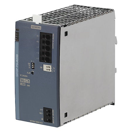 Stabilized Power Supply, 120/230V AC, 24V DC, 480 W, 20 A, DIN Rail