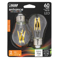 LED, 8 W, A15, Medium Screw (E26), PK2