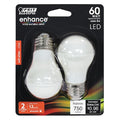 LED, 8 W, A15, Medium Screw (E26), PK2
