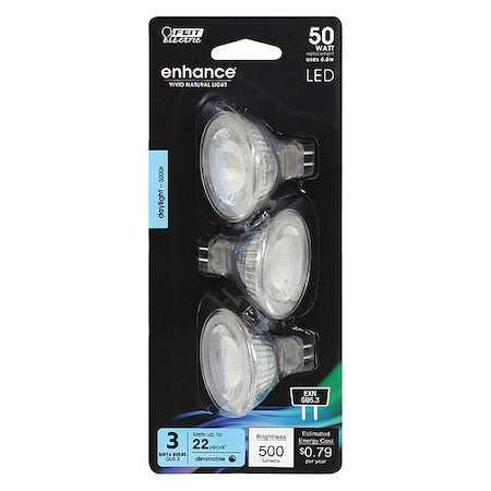 LED, 6.6 W, MR16, 2-Pin (GU5.3), PK3