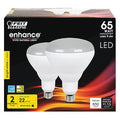 LED, 9.4 W, BR40, Medium Screw (E26), PK2