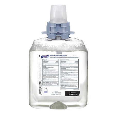 Hand Sanitizer, Cartridge, Foam, 550mL, PK4