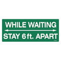 Floor Sign, 4 in H, 10 in W, Vinyl, English, FS-410-604, PK4