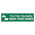 Floor Sign, 6 in H, 24 in W, Vinyl, English, FS-624-409