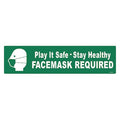 Floor Sign, 6 in H, 24 in W, Vinyl, English, FS-624-411