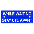 Floor Sign, 4 in H, 10 in W, Vinyl, English, FS-410-603, PK4