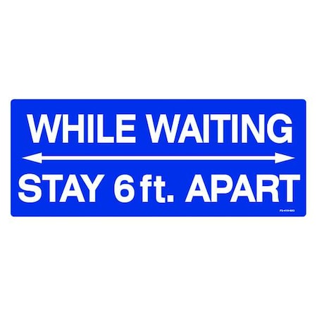 Floor Sign, 4 in H, 10 in W, Vinyl, English, FS-410-603, PK4