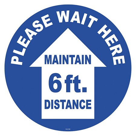 Floor Sign, 17 in H, 17 in W, Vinyl, English, FS-17-704