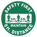 Floor Sign, 17 in H, 17 in W, Vinyl, English, FS-17-706