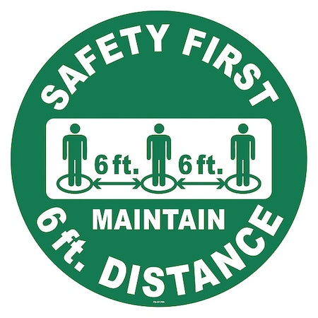 Floor Sign, 17 in H, 17 in W, Vinyl, English, FS-17-706