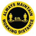 Floor Sign, 17 in H, 17 in W, Vinyl, English, FS-17-709
