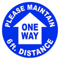 Floor Sign, 8 in H, 8 in W, Vinyl, English, FS-8-513, PK2