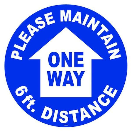 Floor Sign, 8 in H, 8 in W, Vinyl, English, FS-8-513, PK2