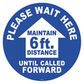 Floor Sign, 8 in H, 8 in W, Vinyl, English, FS-8-503, PK2