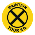 Floor Sign, 8 in H, 8 in W, Vinyl, English, FS-8-510, PK2