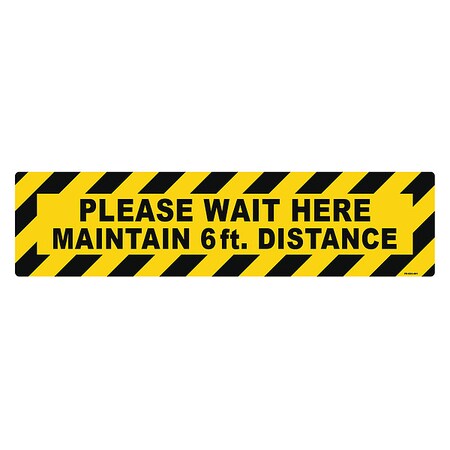 Floor Sign, 6 in H, 24 in W, Vinyl, English, FS-624-401
