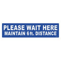 Floor Sign, 6 in H, 24 in W, Vinyl, English, FS-624-402
