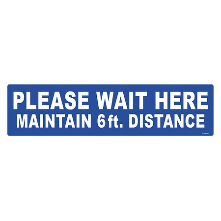 Floor Sign, 6 in H, 24 in W, Vinyl, English, FS-624-402
