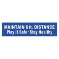 Floor Sign, 6 in H, 24 in W, Vinyl, English, FS-624-404