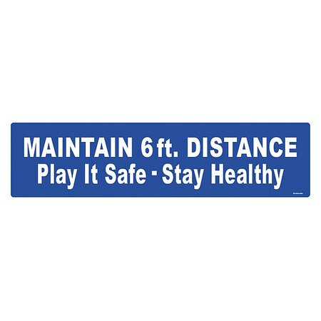 Floor Sign, 6 in H, 24 in W, Vinyl, English, FS-624-404