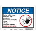 For The Safety Of Our Customers Sign, HWN816P0710