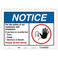 For The Safety Of Our Customers Sign, HWN816T1014