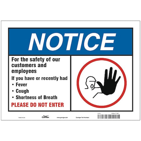 For The Safety Of Our Customers Sign, HWN816A1014