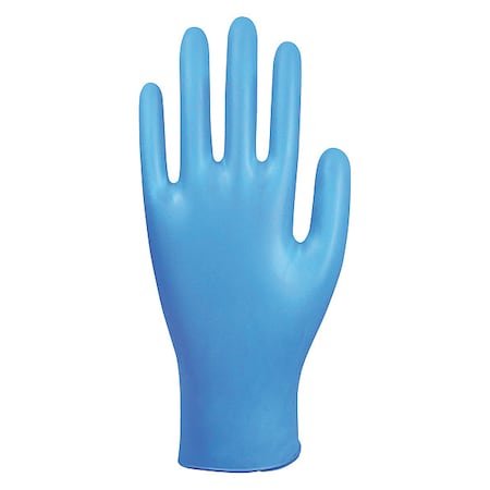 Disposable Gloves, Food-GradeGen Purpose, 2.5 mil Palm, Nitrile, Powder-Free, XL (10), 100 PK, Blue