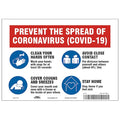 Prevent The Spread Of Coronavirus Sign, HWB716P0710
