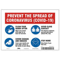 Prevent The Spread Of Coronavirus Sign, HWB716T0710
