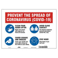 Prevent The Spread Of Coronavirus Sign, HWB716A1014