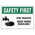 Adhesive Safety Sign, 7 in H, 10 in W, Vinyl, English, S511-710-V