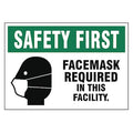 Adhesive Safety Sign, 7 in H, 10 in W, Vinyl, English, S513-710-V