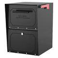 Mailbox, Black, Galvanized, 1 Doors, Surface/Post, Locking