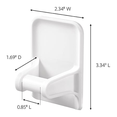 Spray Bottle Hanger, White, Plastic, PK2
