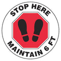 Floor Sign, 17 in H, 17 in W, Vinyl, English, MFS390