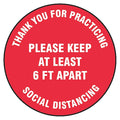 Floor Sign, 12 in H, 12 in W, Vinyl, English, MFS422