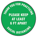 Floor Sign, 12 in H, 12 in W, Vinyl, English, MFS424