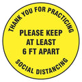 Floor Sign, 12 in H, 12 in W, Vinyl, English, MFS426