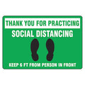 Floor Sign, 12 in H, 18 in W, Vinyl, English, PSR300